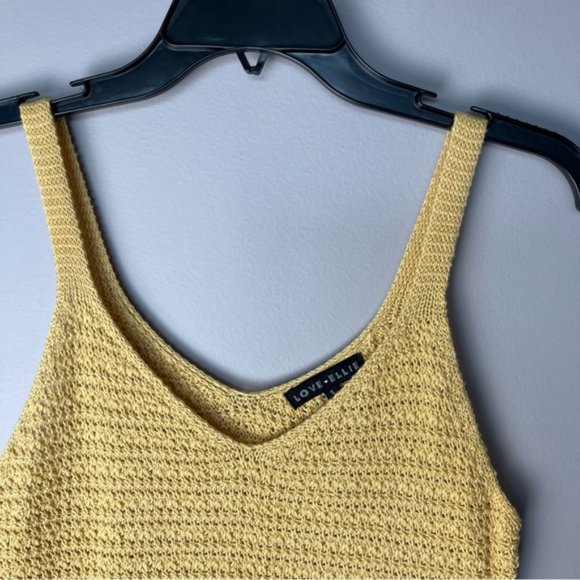 Love Ellie Stitch Fix Yellow Crochet Knit Tank S - Picture 3 of 9